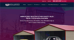 Desktop Screenshot of metalcarportsdirect.com